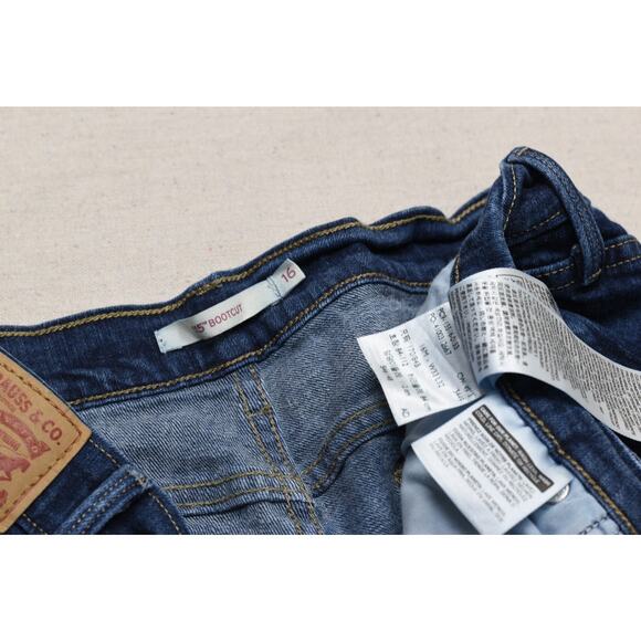 Levi's Blue Bootcut Jeans Plus Size 16 W33 L32 Medium Wash Stretch Cotton - Picture 2 of 8